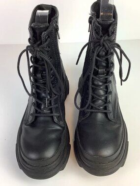 Zara chumky combat side zipper boots size 37